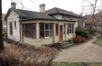 A photo of McDougall Cottage shows the disrepair to the building before it became a regional museum. It's believed to be anecdotal evidence to back the cottage's new exhibit, 'Resiliency: Shared Stories of Strength and Survival'.